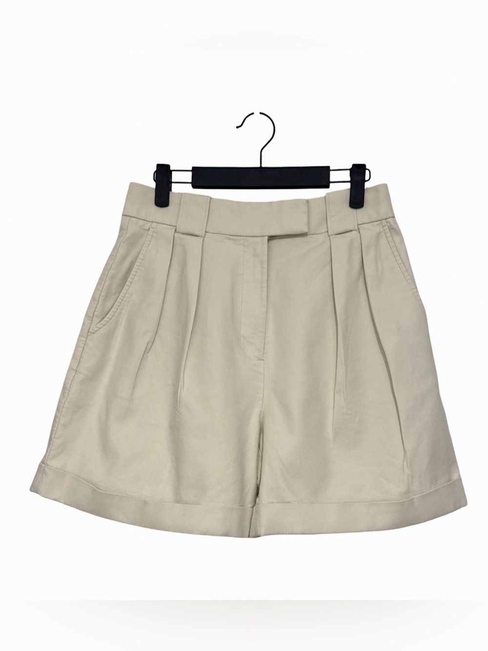 Banana Republic Beige High-Waist Pleated Women's Shorts